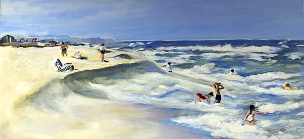 Beach scene with erosion